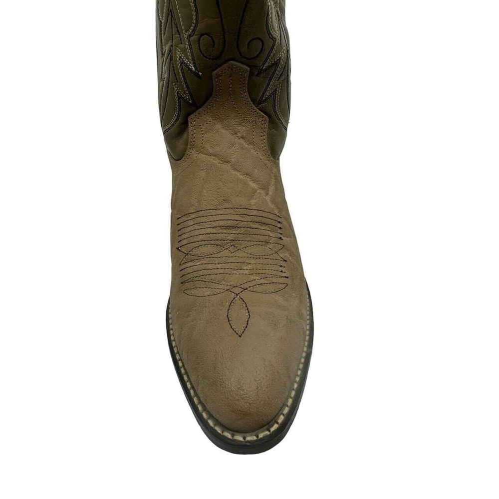 Acme Cowboy Boots Mens 9EW Tan‎ Leather Western Made in USA 4527 Good - Picture 8 of 16
